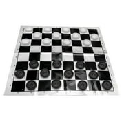 SPRING PARK 25cm Folding Portable Chess Backgammon Draughts Checkers PP with Chessboard Plastic Film Checkers Pieces for Kids Children Adults